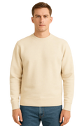 Plain Cream Sweatshirt | Simple Crew Neck, Everyday Comfort