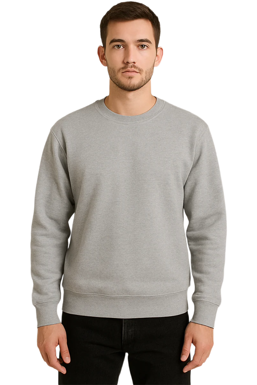 Light Grey Pullover Sweatshirt | Soft Fit
