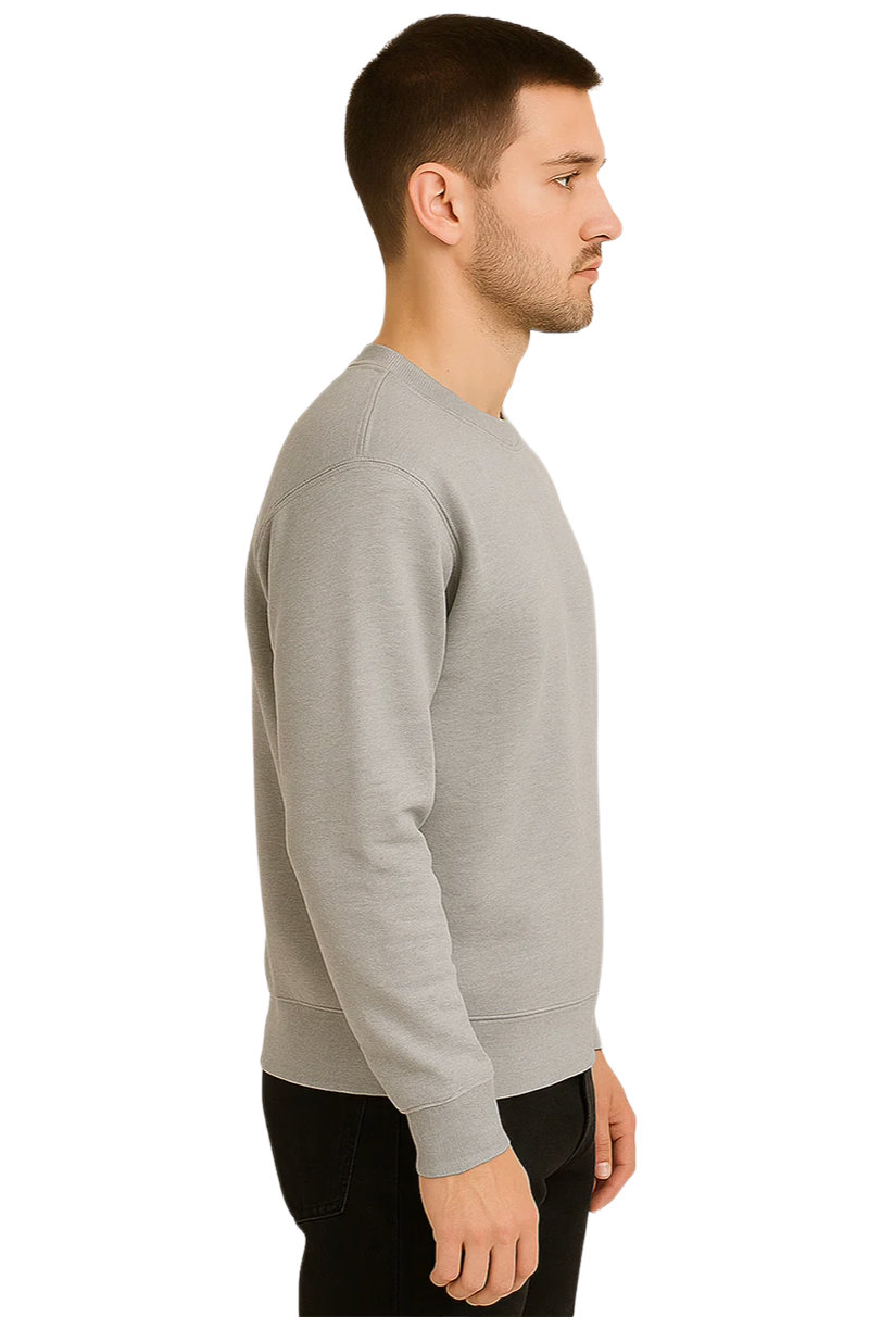 Light Grey Pullover Sweatshirt | Soft Fit