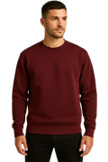 Men's Maroon Sweatshirt | Rich Wine Color Cotton