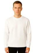 Men's White Sweatshirt | Clean Fit Cotton