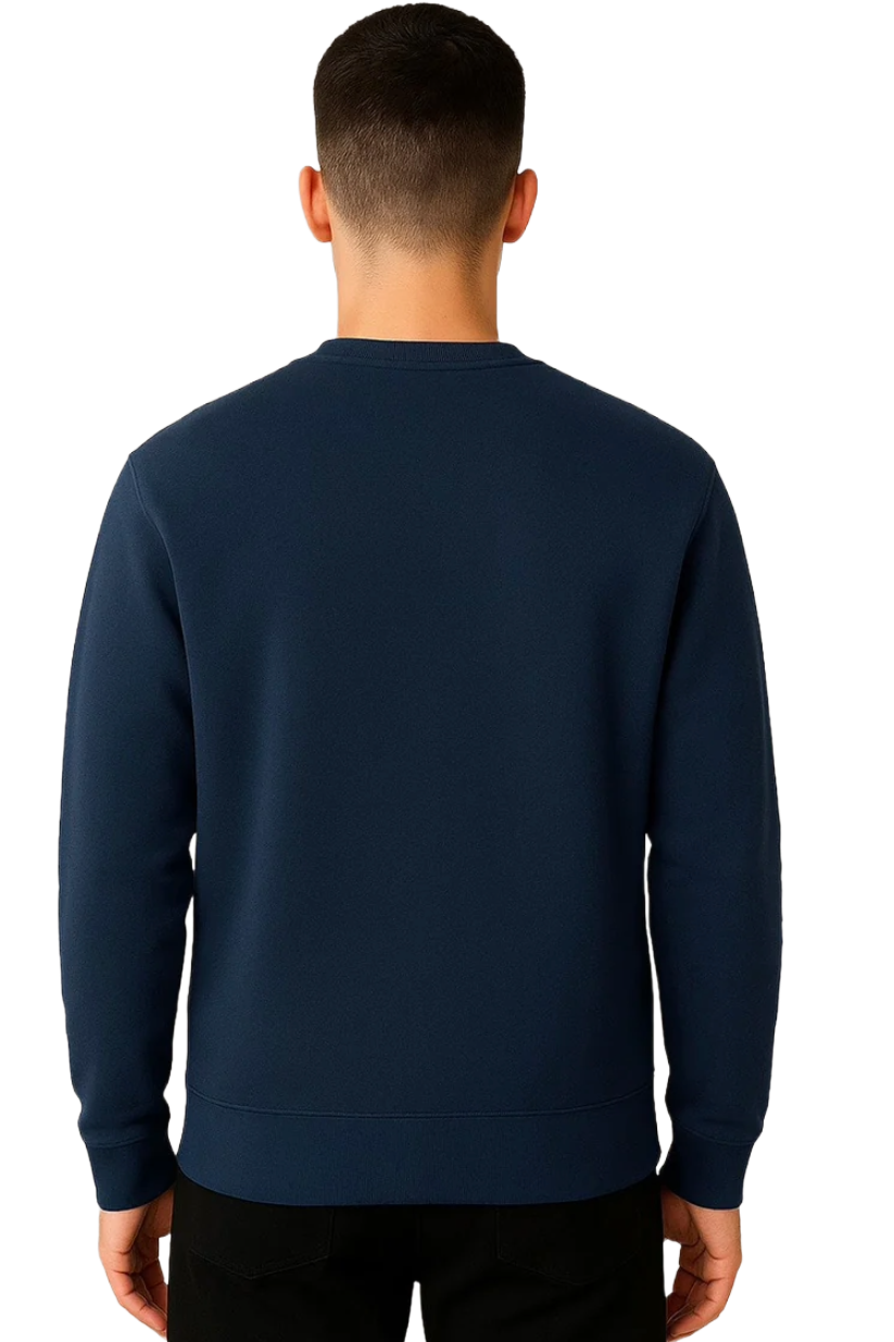 Premium Cotton Sweatshirt in Navy | Simple Style