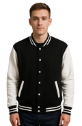 Classic Black and White Baseball Jacket – Effortless Style & Bold Contrast