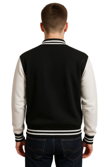 Classic Black and White Baseball Jacket – Effortless Style & Bold Contrast
