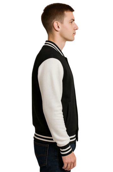 Classic Black and White Baseball Jacket – Effortless Style & Bold Contrast