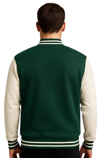Green Baseball Jacket  – Comfortable Sleeves & Classic Fit
